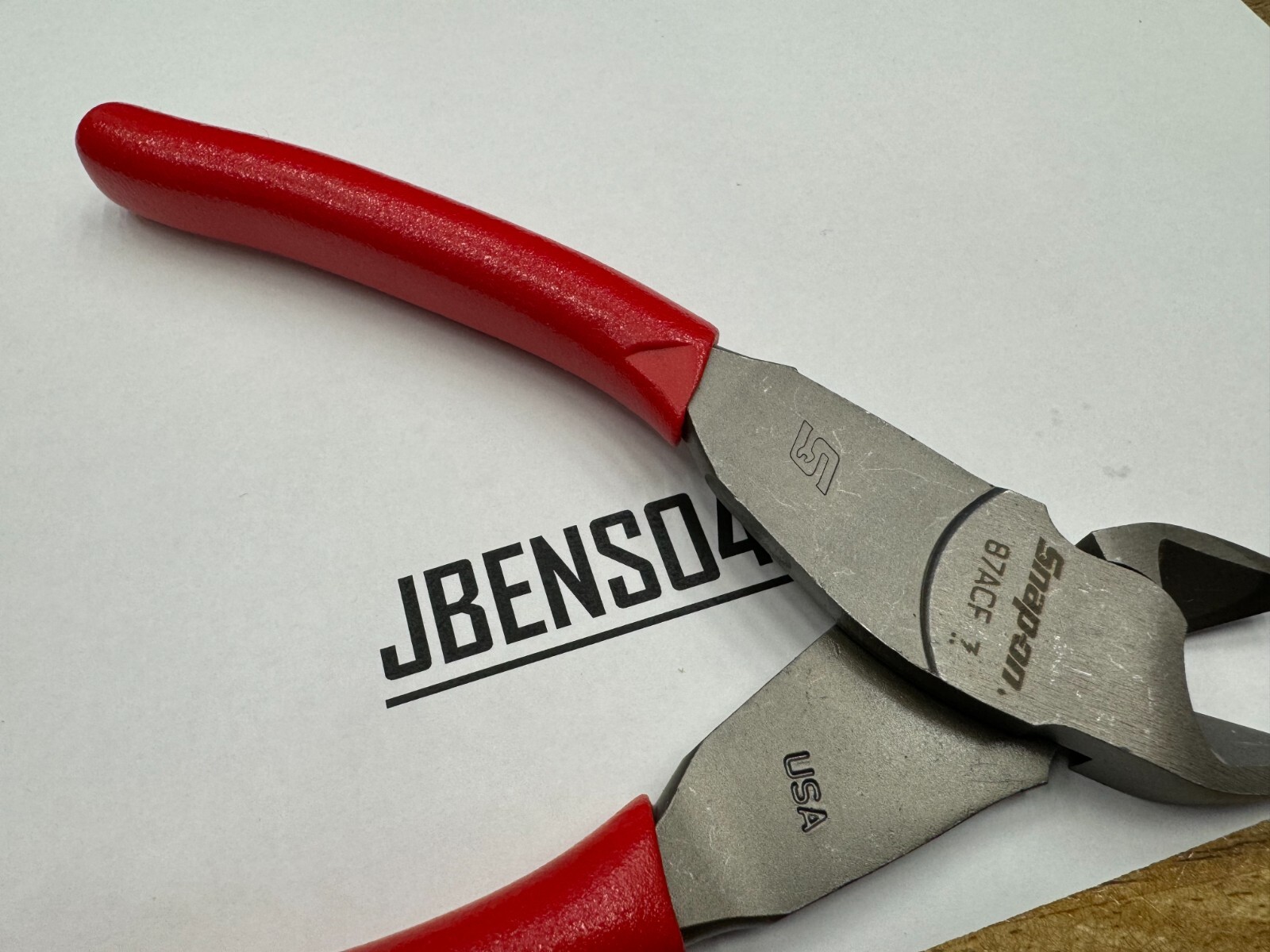 Snap-on Tools USA NEW RED Soft Grip 7″ Diagonal Cutter Pliers 87ACF