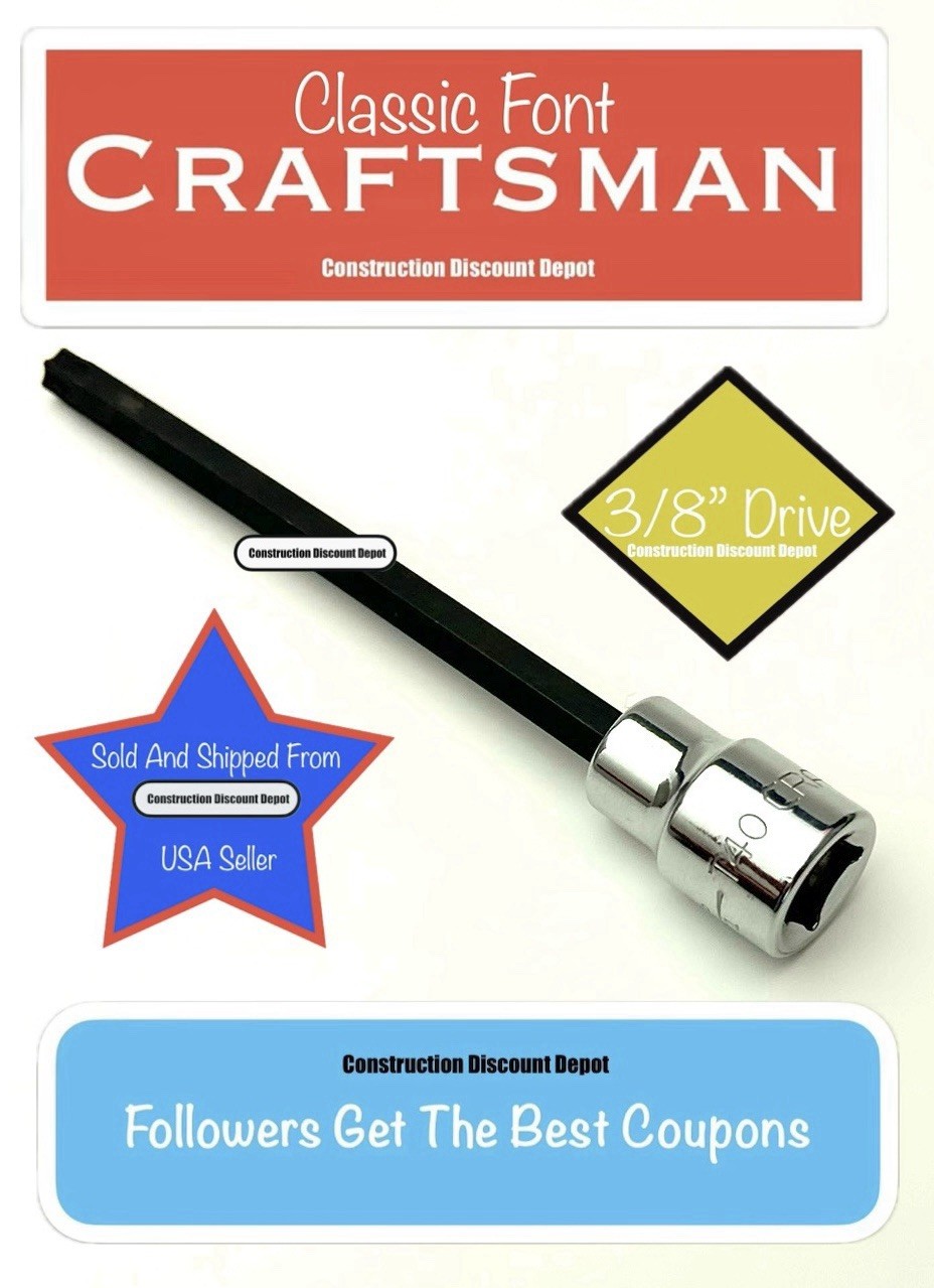 Craftsman T40 Torx 3/8″ In. Drive Star Socket 4-7/8″ Long