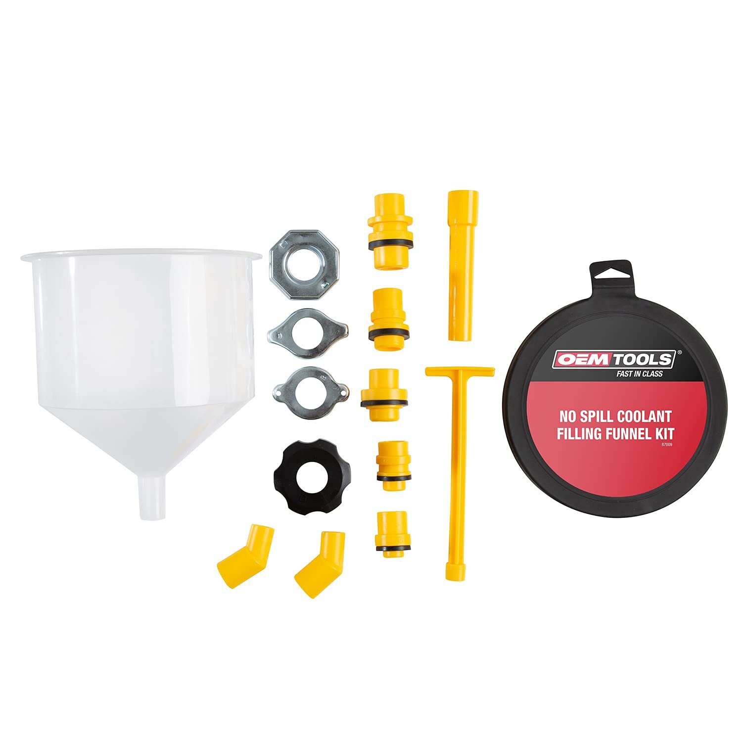 Spill Proof Radiator Coolant Filling Funnel Kit 15-pcs Cooling System fill kit