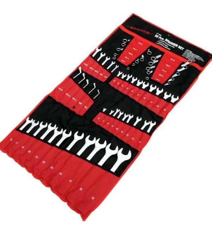 50pc Large Metric Combination Spanner Set 6-32mm Stubby (Genuine Neilsen CT3803)
