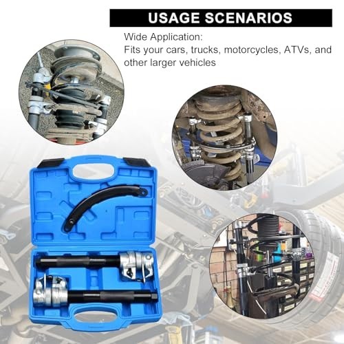 Coil Spring Compressor Tool 2645 Pound Capacity 3 Piece Set MacPherson Strut