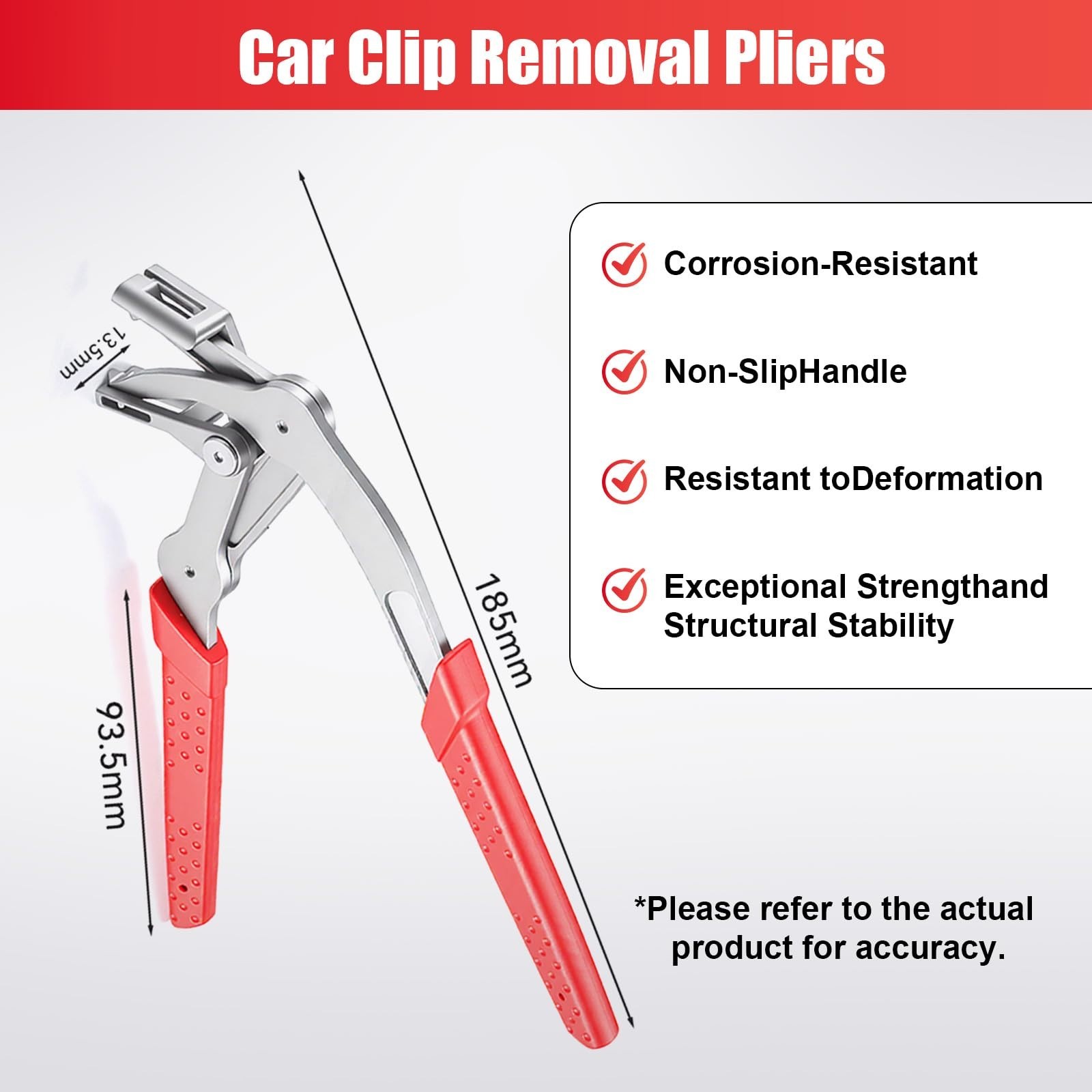 Car Trim Removal Tool Set, Spring-Loaded Fastener Remover, Non-Slip Grip Pliers