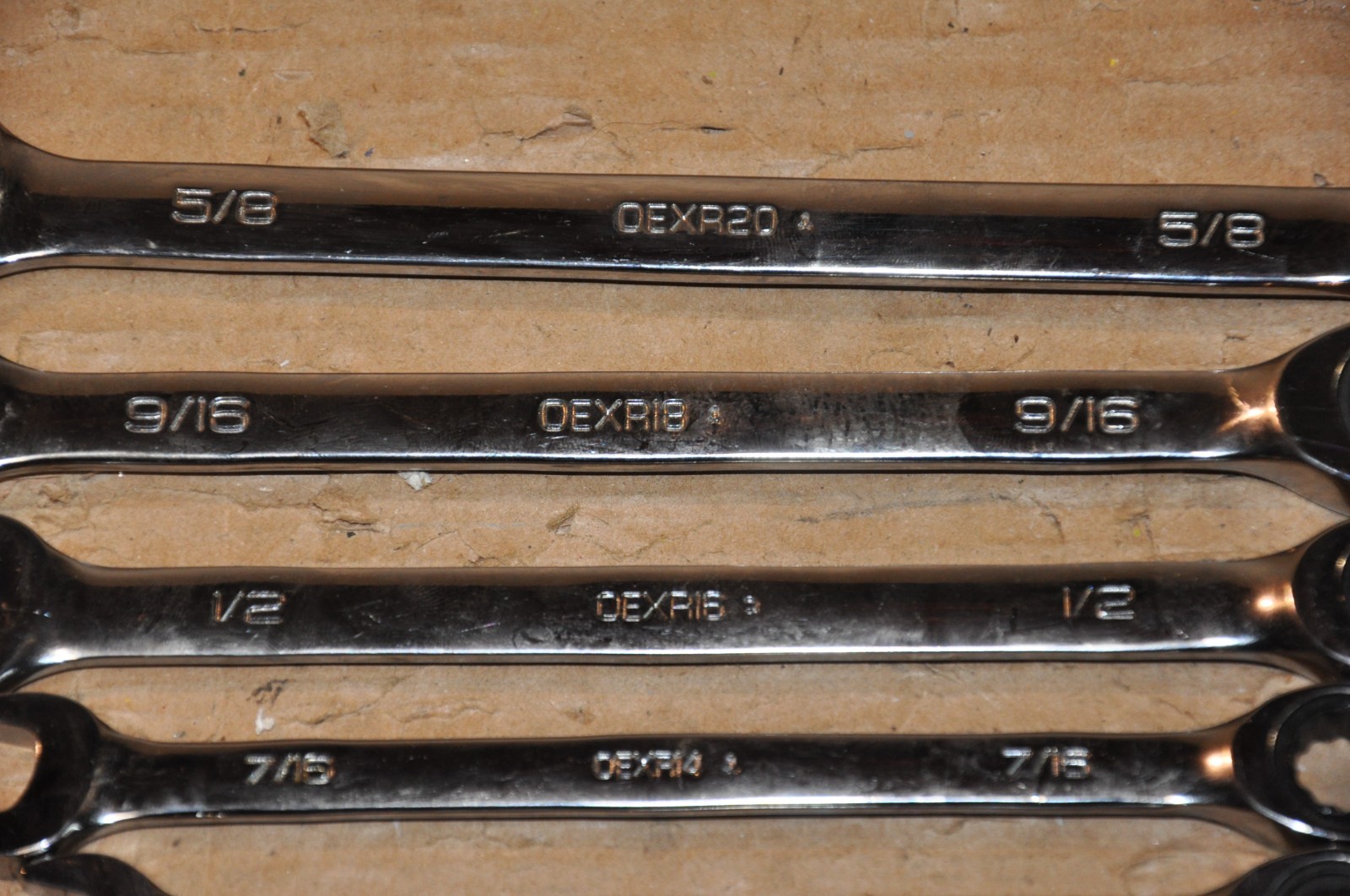 SNAP-ON Ratcheting Wrench NON Reversable 0° 1/4,5/16,3/8,7/16,1/2,9/16,5/8