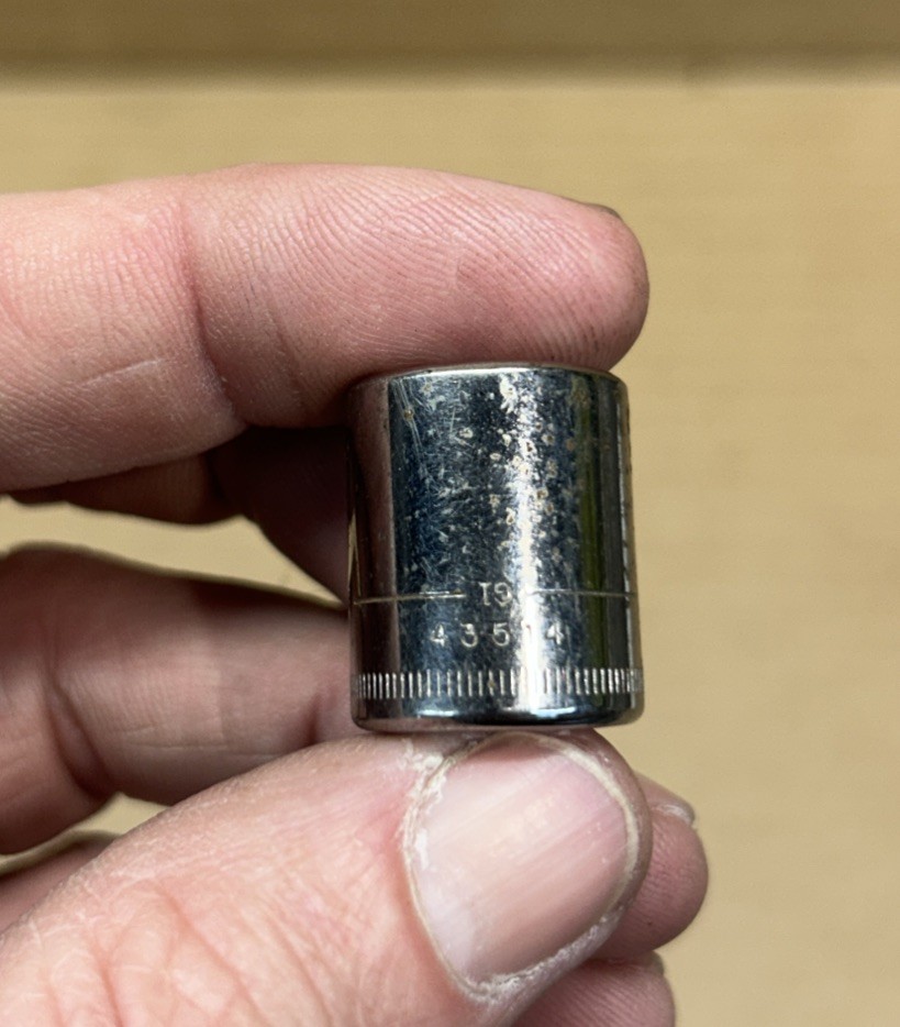 Vintage Craftsman USA 13mm 6 Point 1/4″ Drive Shallow Socket 43514 Inverted G1