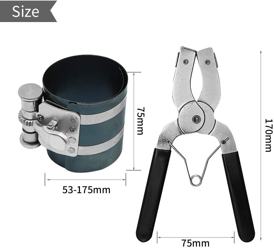Durable Piston Ring Installer Pliers Kit – For Engine Maintenance 53mm to 175mm