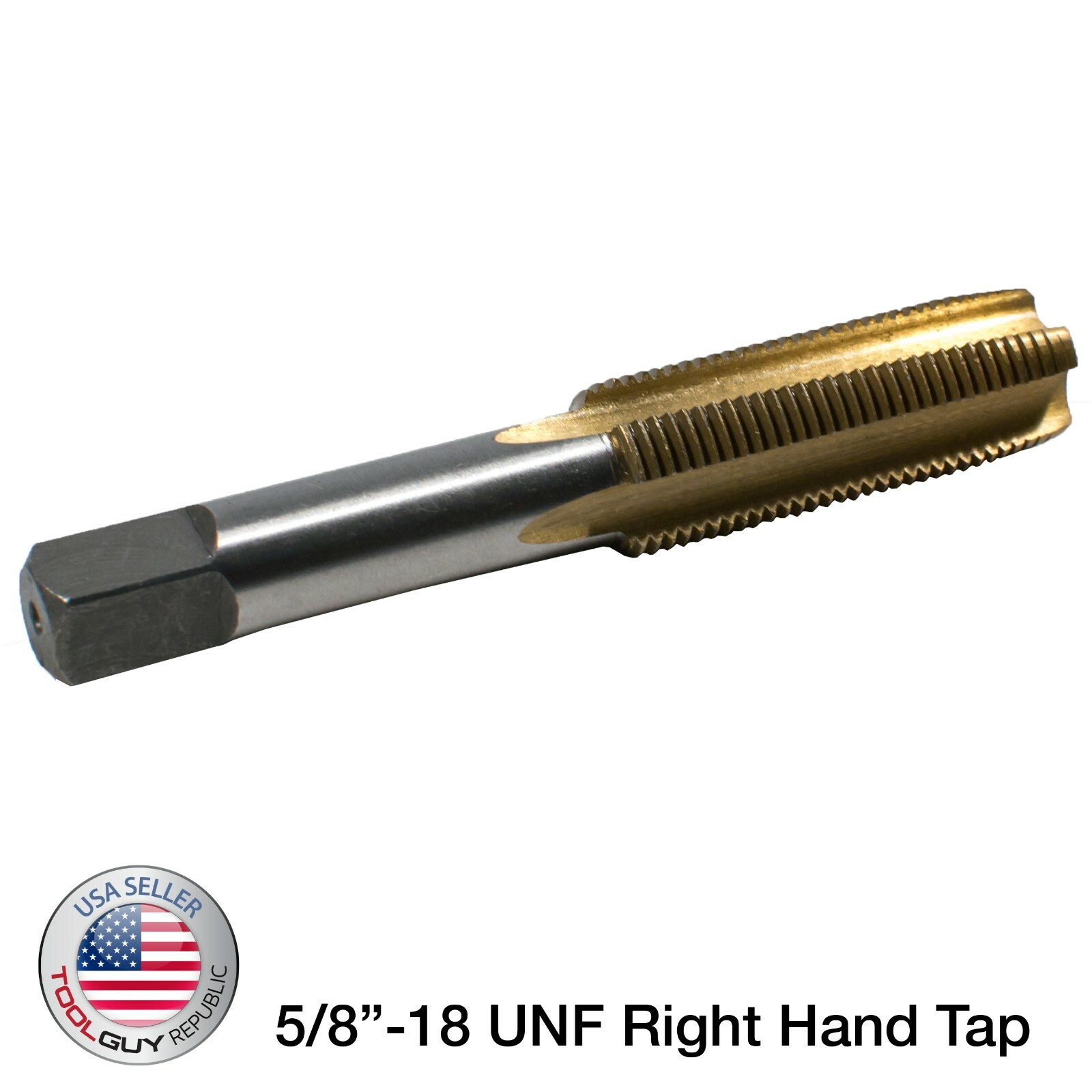TGR 5/8″-18 UNF Right Hand Fine Thread Tap Tungsten Titanium Coated