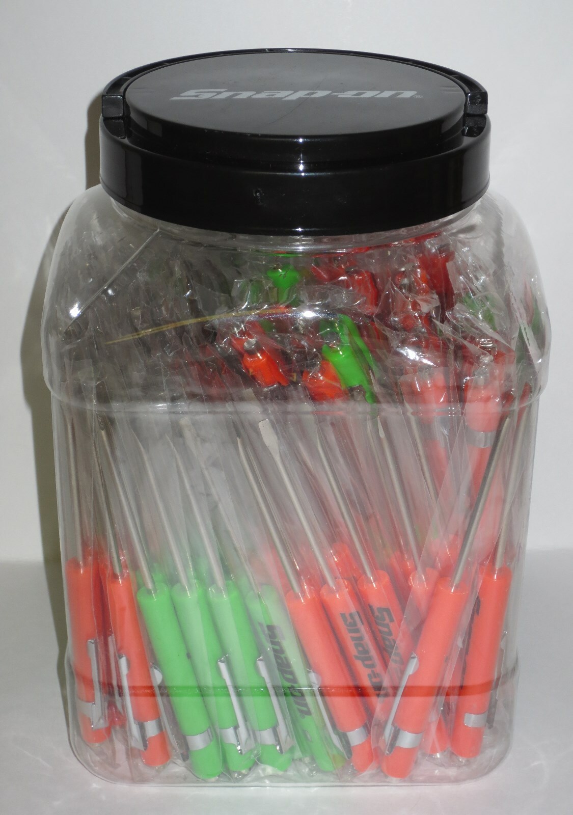 (5)FIVE Snap on GREEN Pocket Screwdriver, Flat Tip Screwdrivers, Magnetic .NEW.