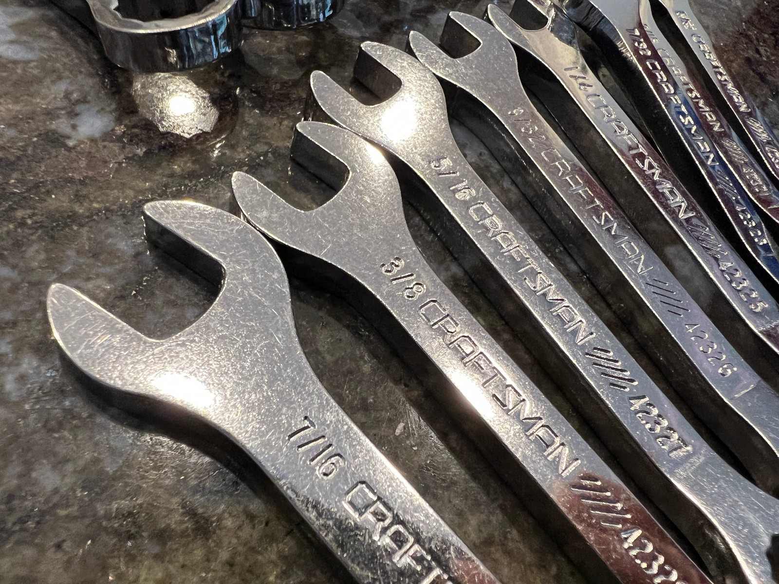 16 Pc Craftsman Stubby Midget Combo Wrench Set SAE 42320-29 Metric 42340-49