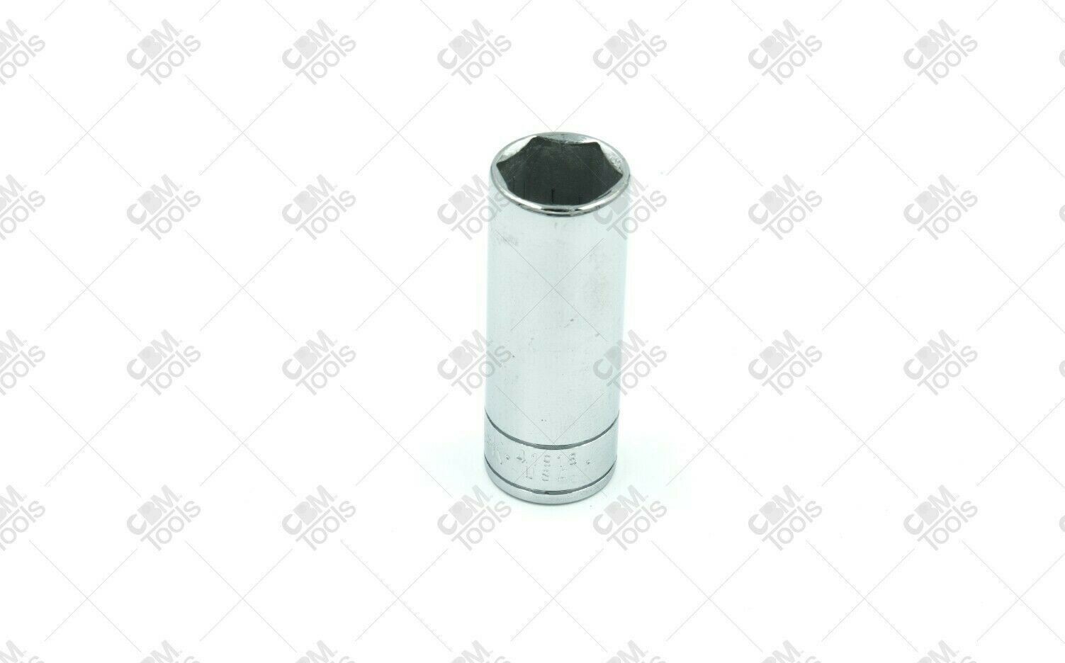 SK Hand Tools 41918 1/4″ Dr. 9/16″ 6pt Deep Fractional Chrome Socket