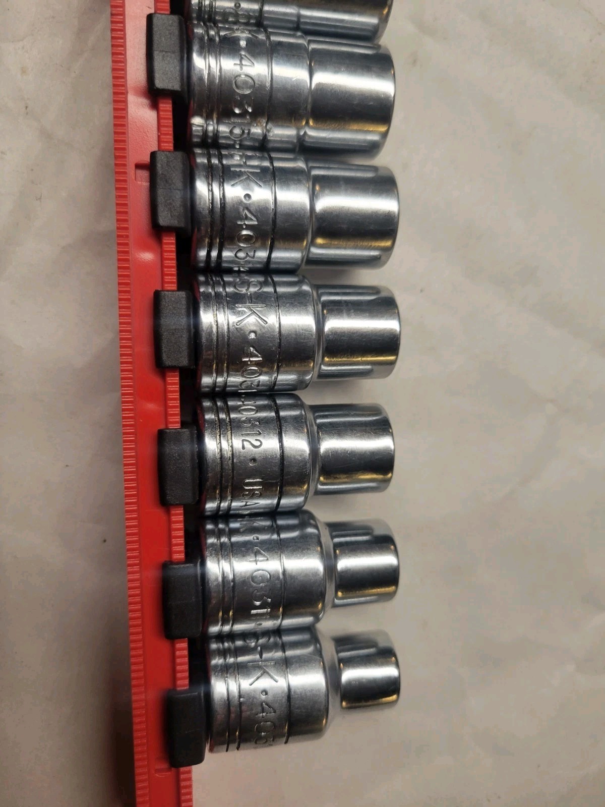 Vintage SK S-K Tools 1/2” Drive 16pc Metric Socket Set 12pt 10mm-26mm USA EXC
