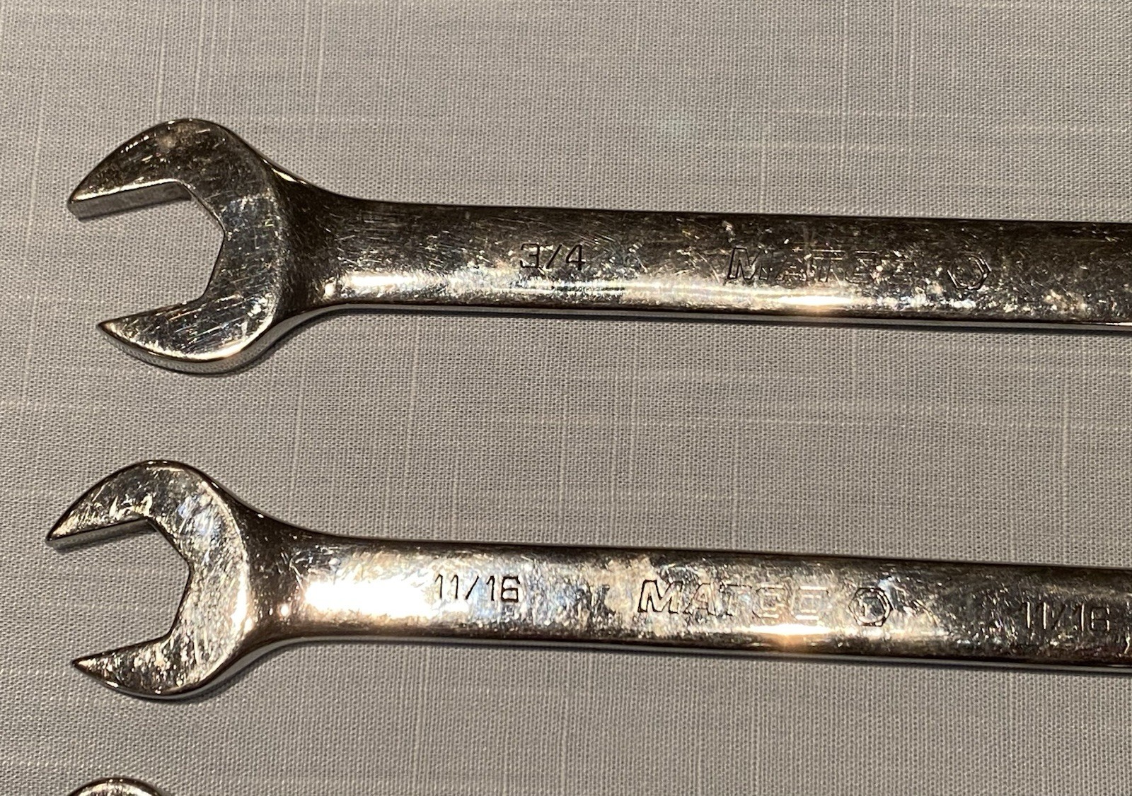 7 Combination Wrench Tools Matco 3/8” 9/16” 5/8” 11/16” 3/4” Snap-On #6 #7