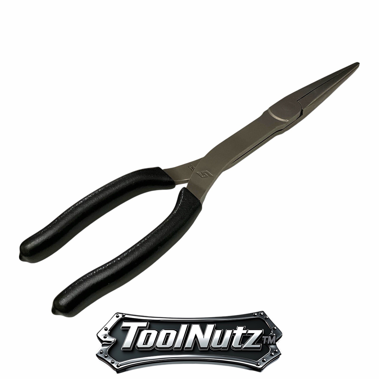 Snap-on Tools NEW 911ACFBK 11″in. BLACK Soft Grip Rounded Jaw Needle Nose Pliers