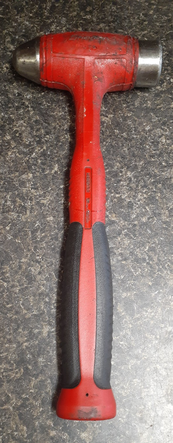 (RI4) Snap-on Tools HBBD32 32oz Ball Peen Dead Blow Hammer With Soft Grip (Red)