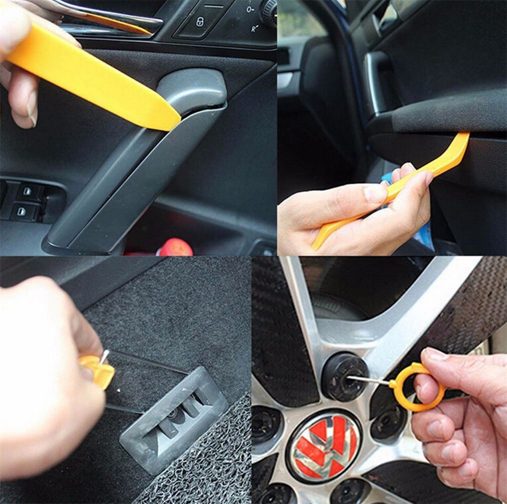 Universal Pry Removal Open Tools Kit Car Dash Door Trim Panel Clip Radio/Lights