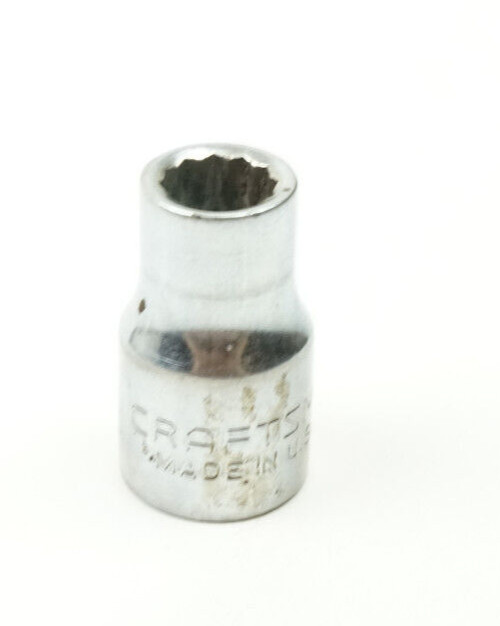 Craftsman -G- 7/16″ 12 Point Shallow Chrome Socket 1/2″ Drive 47501 USA