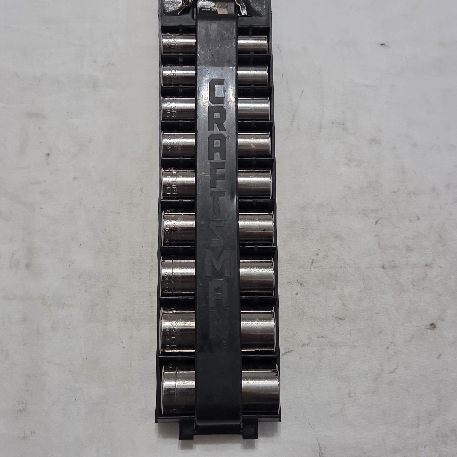 Craftsman -G- SAE 9pc 3/8″ – 7/8″ 6 Pt Deep Socket Set 3/8″ Dr. 934439 – USA