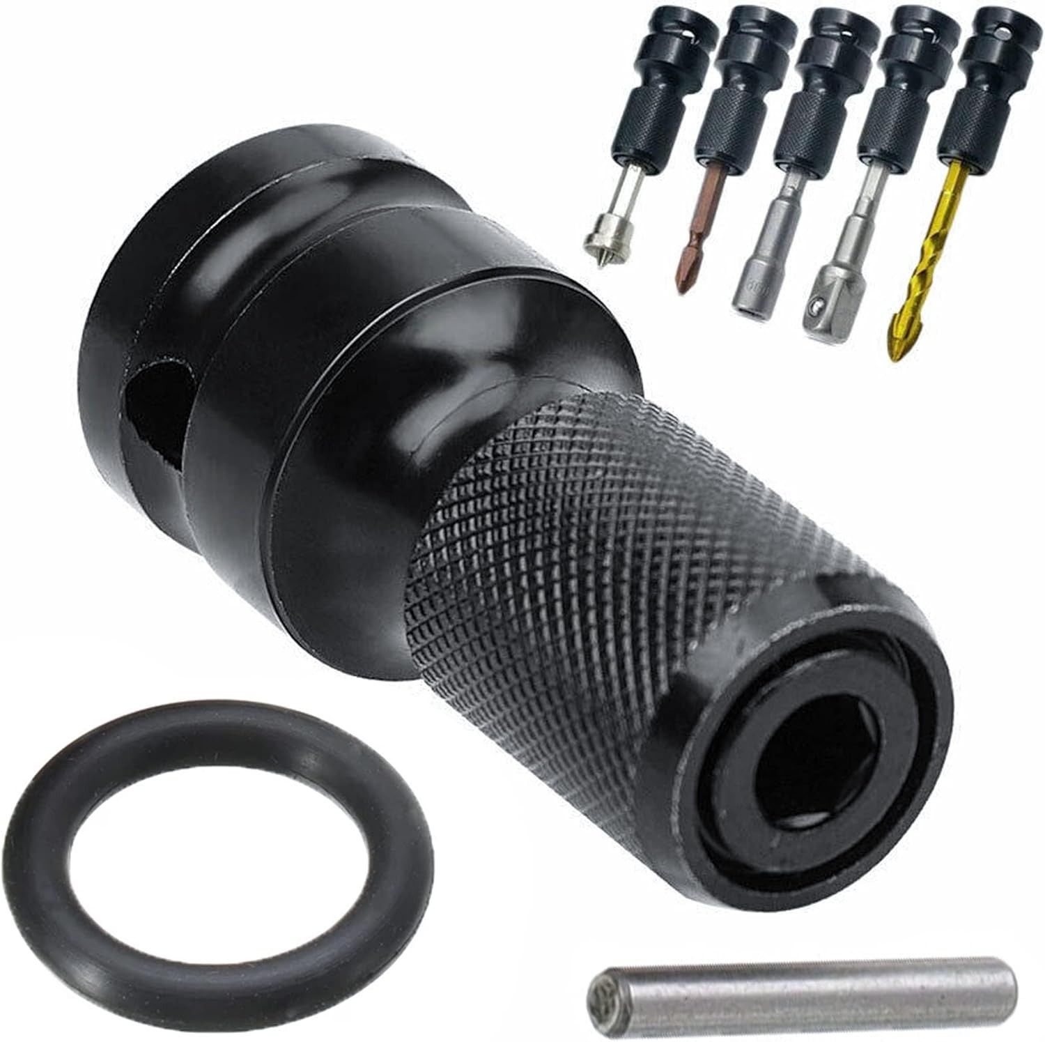 Durable 8Pcs Square to Hex Socket Adapter Set with Magnetic Screwdriver Bits