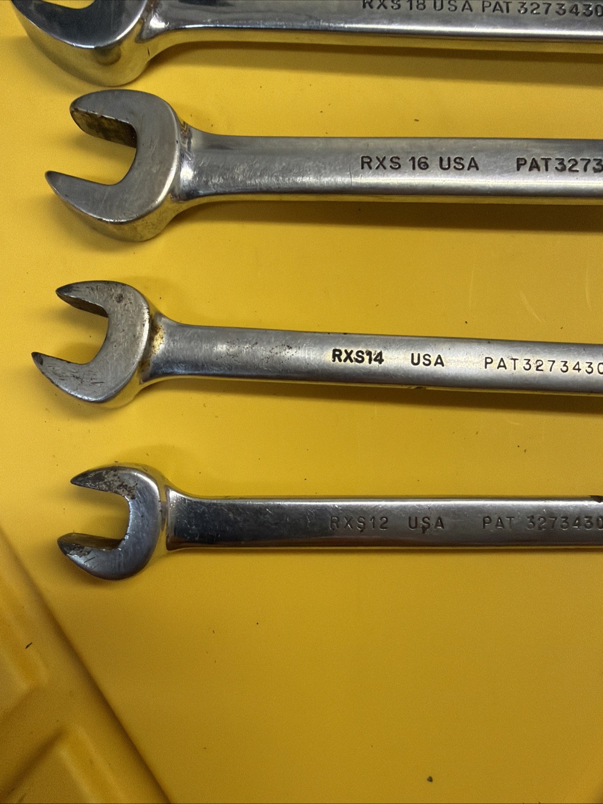 Snap-On Tools USA SAE Open-End RXS Flare Nut Combination Wrench SET of 7