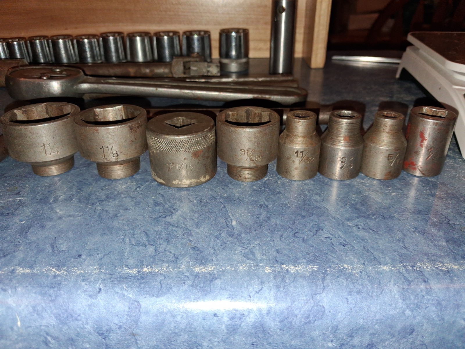 26 Piece Pre War Mixed Socket Wrench-Sockets-Plomb-Hinsdale-Indestro-Super-truth