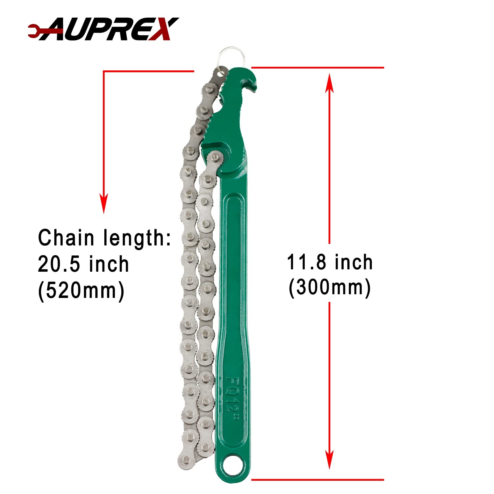 AUPREX 12 Inch Sturdy Carbon Steel Adjustable Heavy Duty Ratcheting Chain Oil…