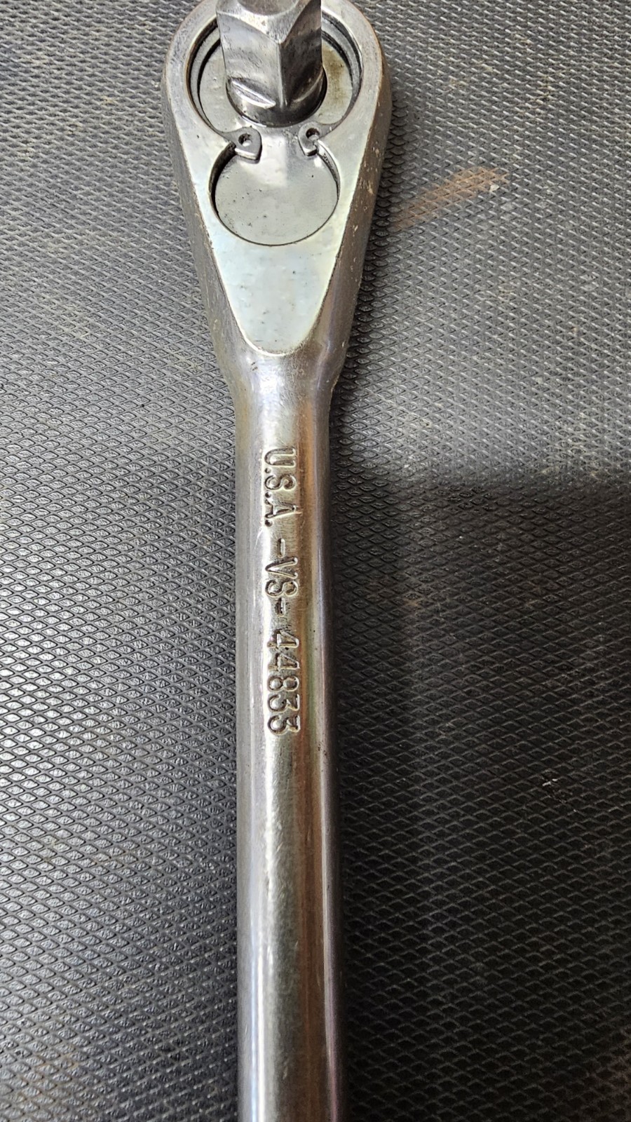 Vintage Craftsman Polished VS 44833 3/8″ Drive Long-Handled Teardrop Ratchet