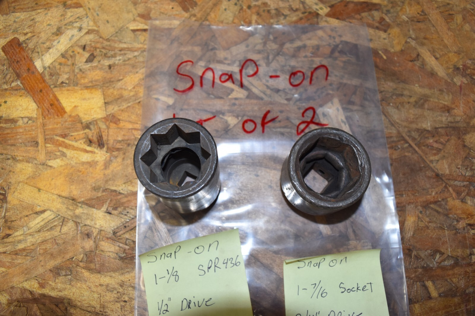 SNAP-ON TOOLS IM462 1-7/16” SOCKET 3/4 DRIVE & SPR 436 1-1/8 1/2″ DRIVE F/S
