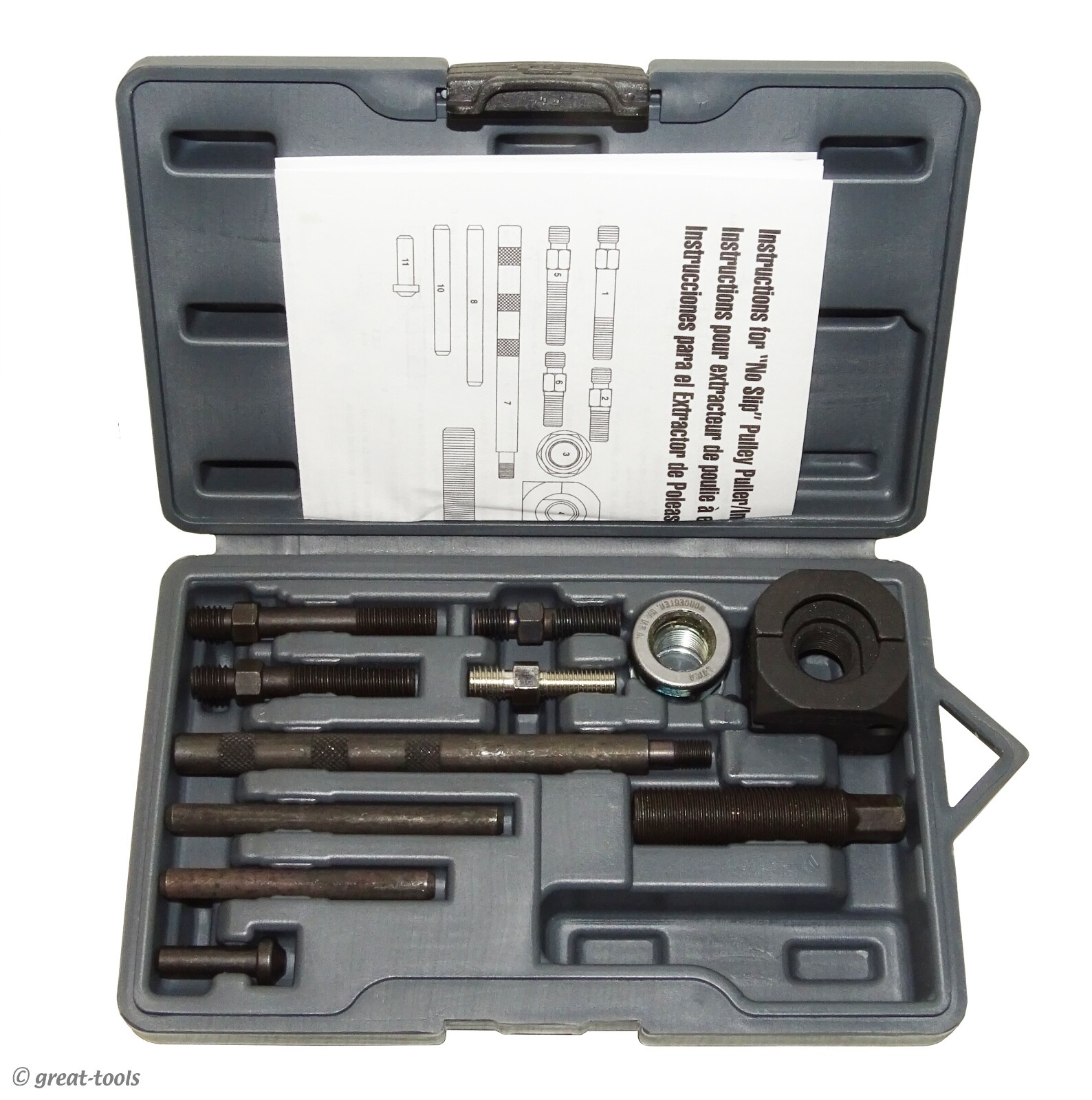 POWER STEERING PULLEY PULLER – no slip grip design – remover & installer tools