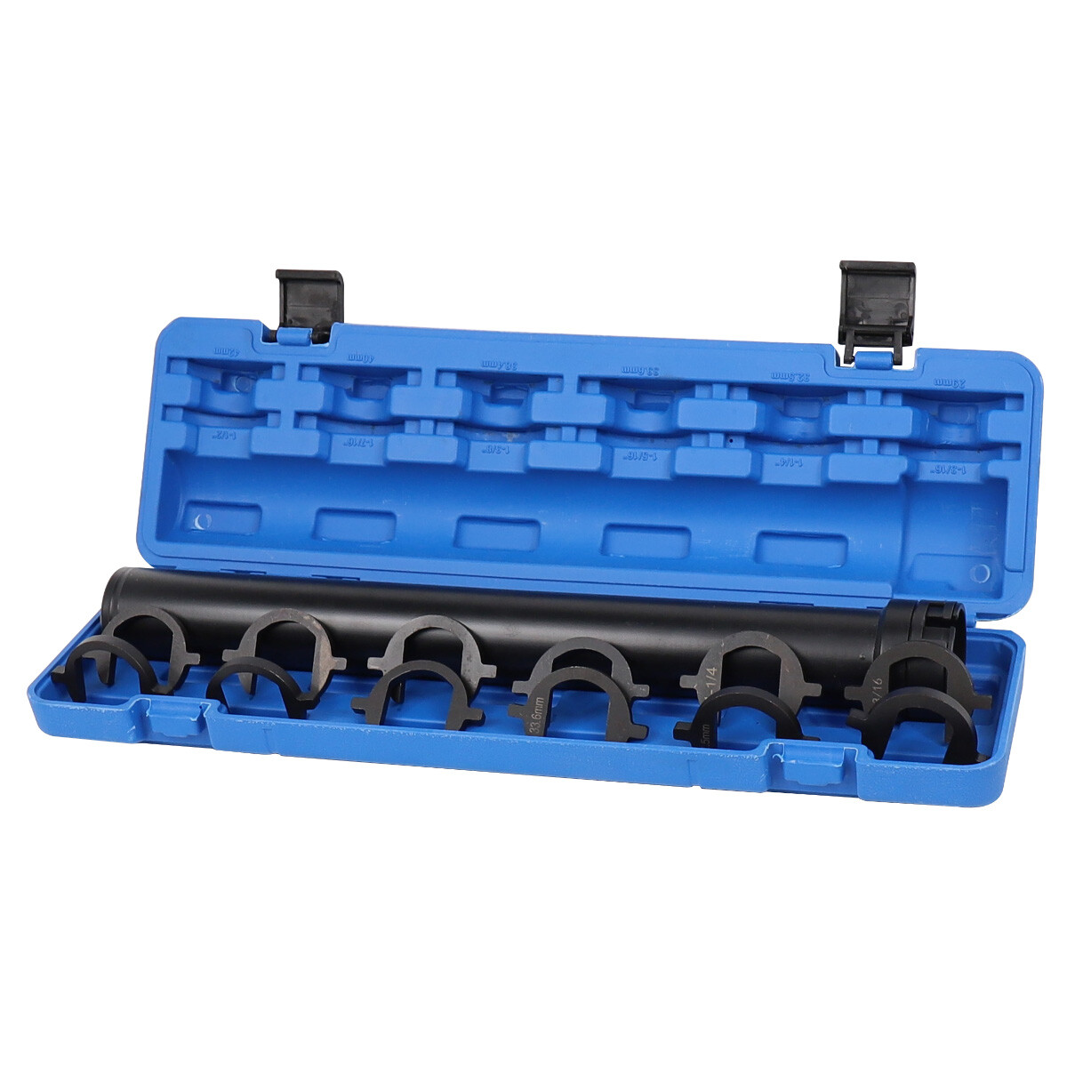 13pc Inner Tie Rod Removal Auto Tool Kit with 12 SAE & Metric Crowfoot Adapters