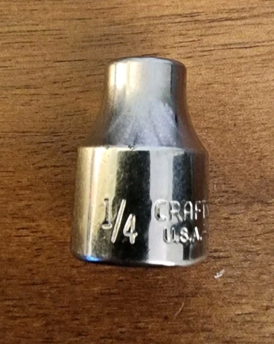 Craftsman USA 1/4″ Socket 6 Point 3/8″ Drive 45821 Easy Read Stamped & Etched