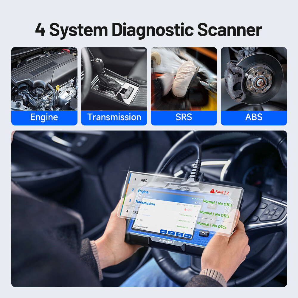 2025 New TOPDON ArtiDiag600S OBD2 Scanner Car Diagnostic Tool ABS SRS Oil Reset