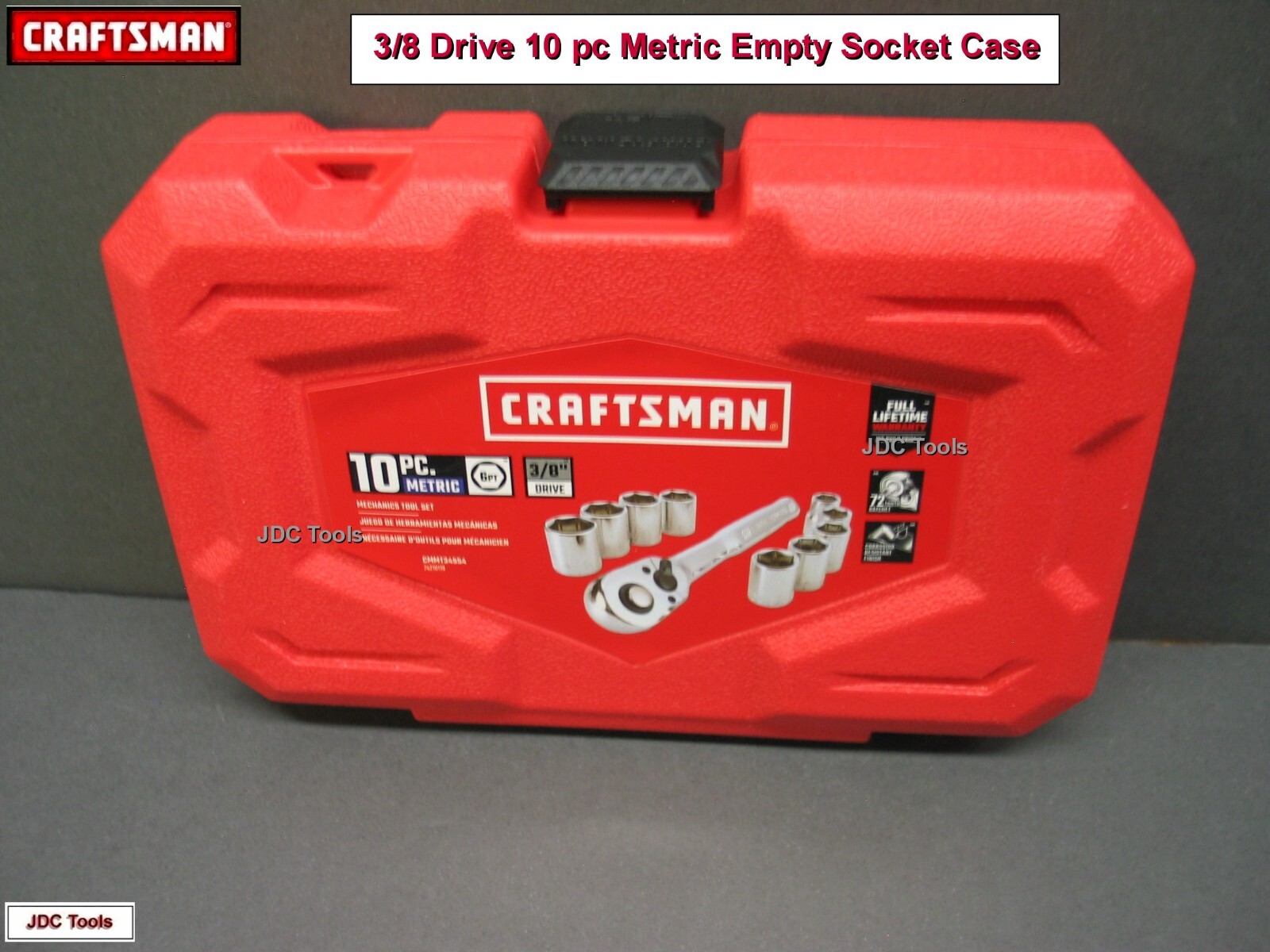 *EMPTY CASE* CRAFTSMAN 10 pc METRIC 3/8 DRIVE RATCHET SOCKET CASE