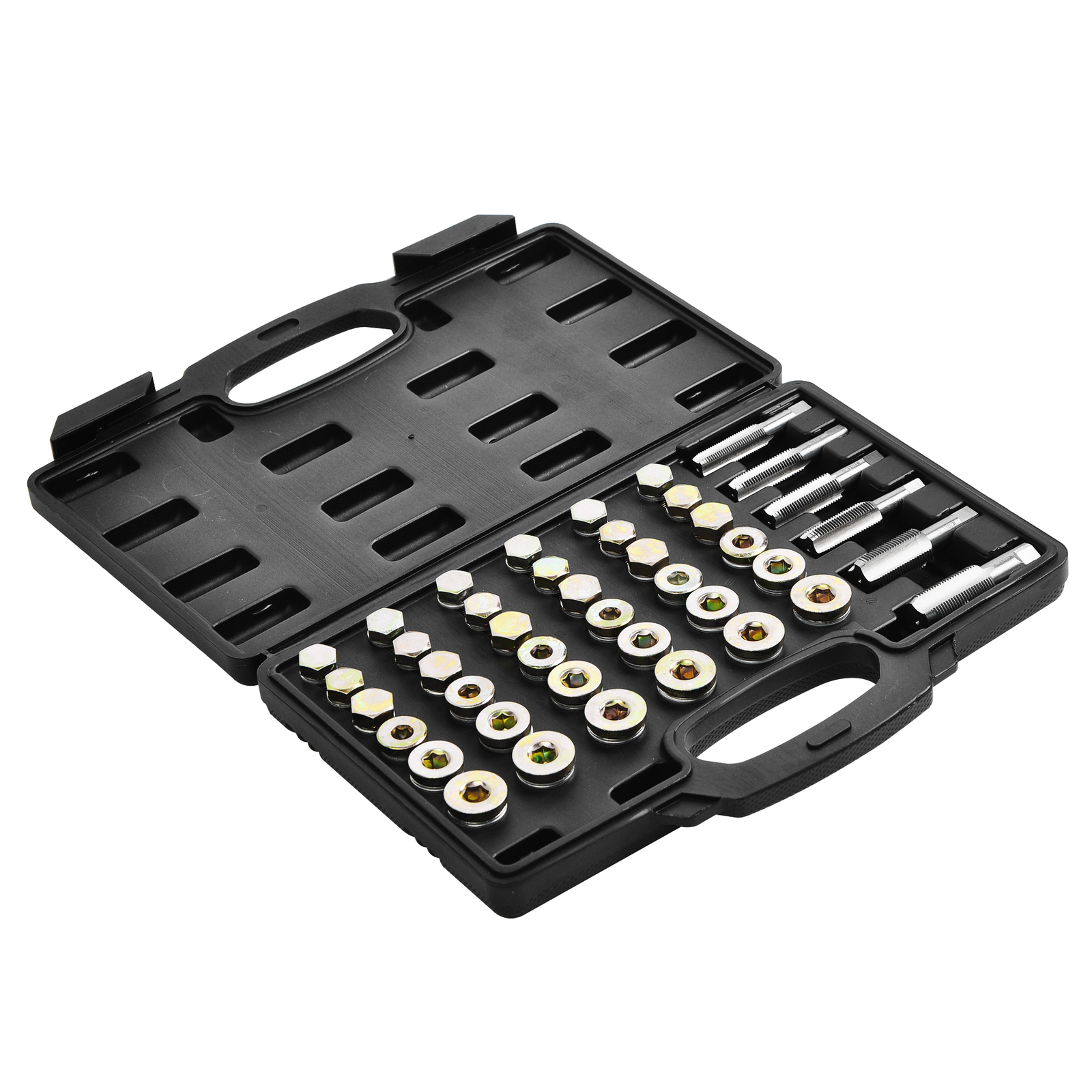 110pc Auto Oil Drain Plug Sump Bolt Thread Repair Tool Kit Set M13 – M20 Tap