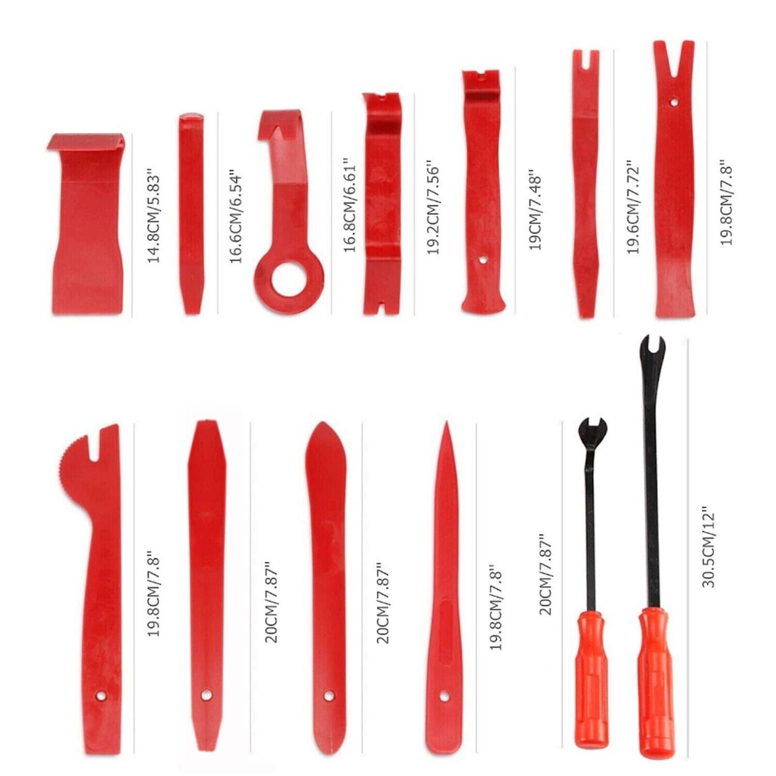 13 Auto Trim Removal Tool Kit Car Panel Door Dashboard Fastener Remover Pry Set
