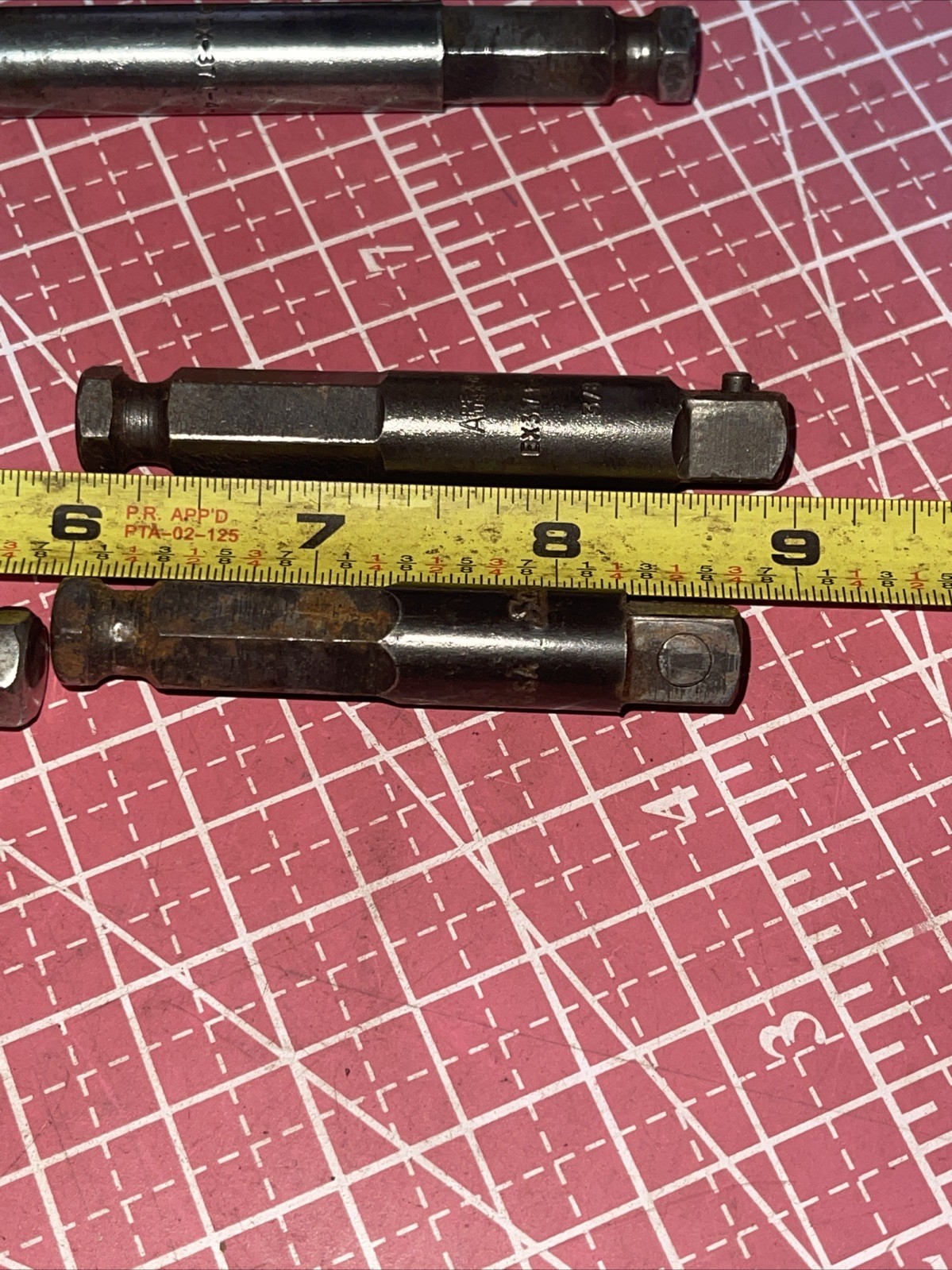 Apex / Snap on USA 7 Piece 7/16” Hex Power Adapter Extension Set 3/8 Drive 2-10”