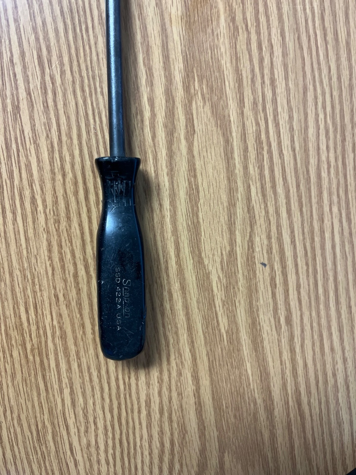SNAP ON SSD422A – 25.25″ LONG BLACK HANDLE FLAT BLADE SCREWDRIVER – LOC# 272