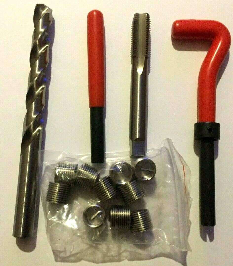 M14 x 1.5 Thread Repair kit 15 piece Helicoil Compatible 14mm Damaged Threads