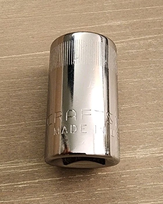 Craftsman 15mm Socket 12 Point 1/2″ Drive V 44236 (Top Knurl)