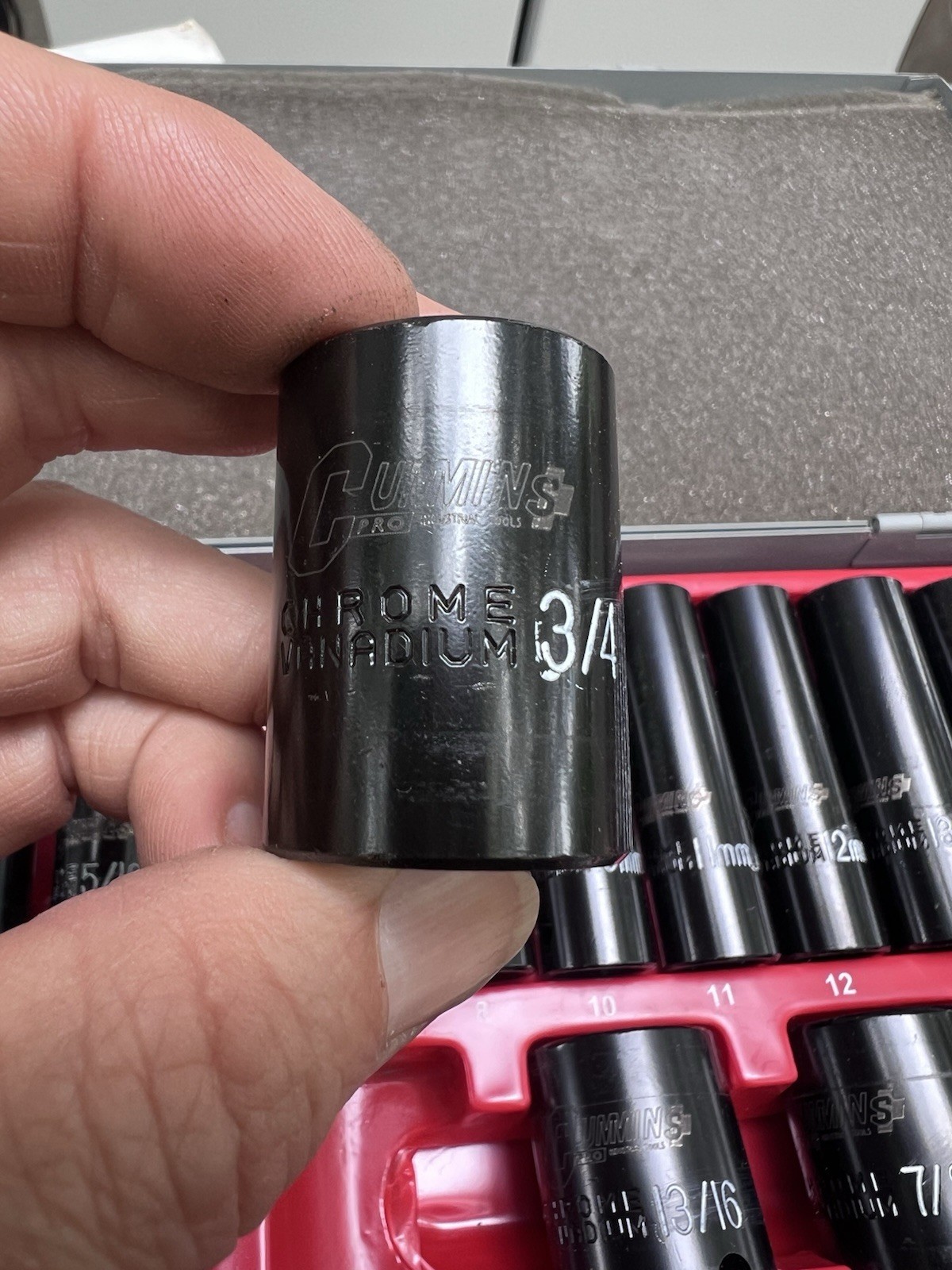 Chrome Vanadium Cummins Impact Socket Set 37 PC Set W/ Travel Case