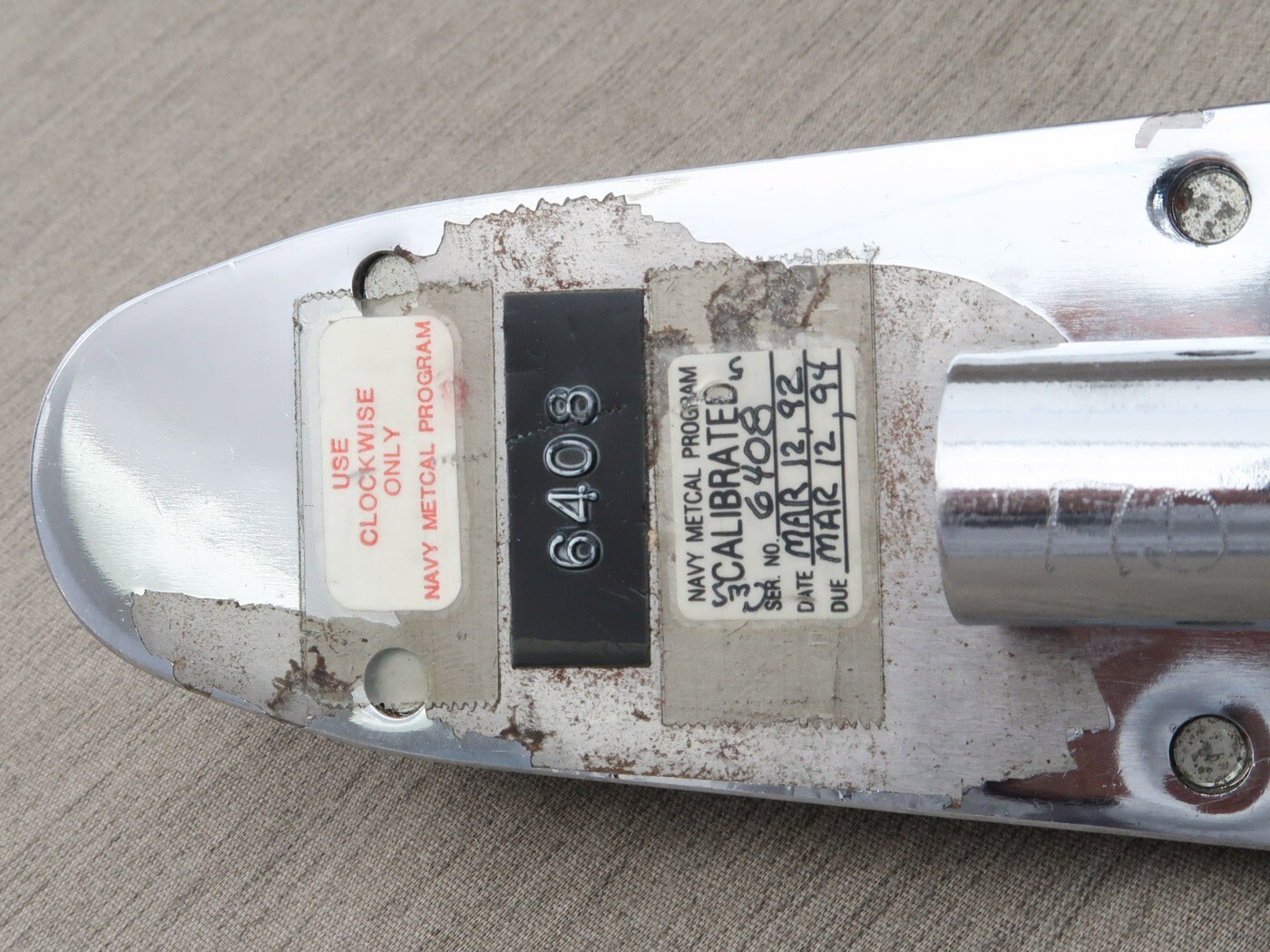 Snap On TE100L Vintage Torqometer 1/2″ Drive Torque Wrench 0 to 100 f/Lb NO CASE