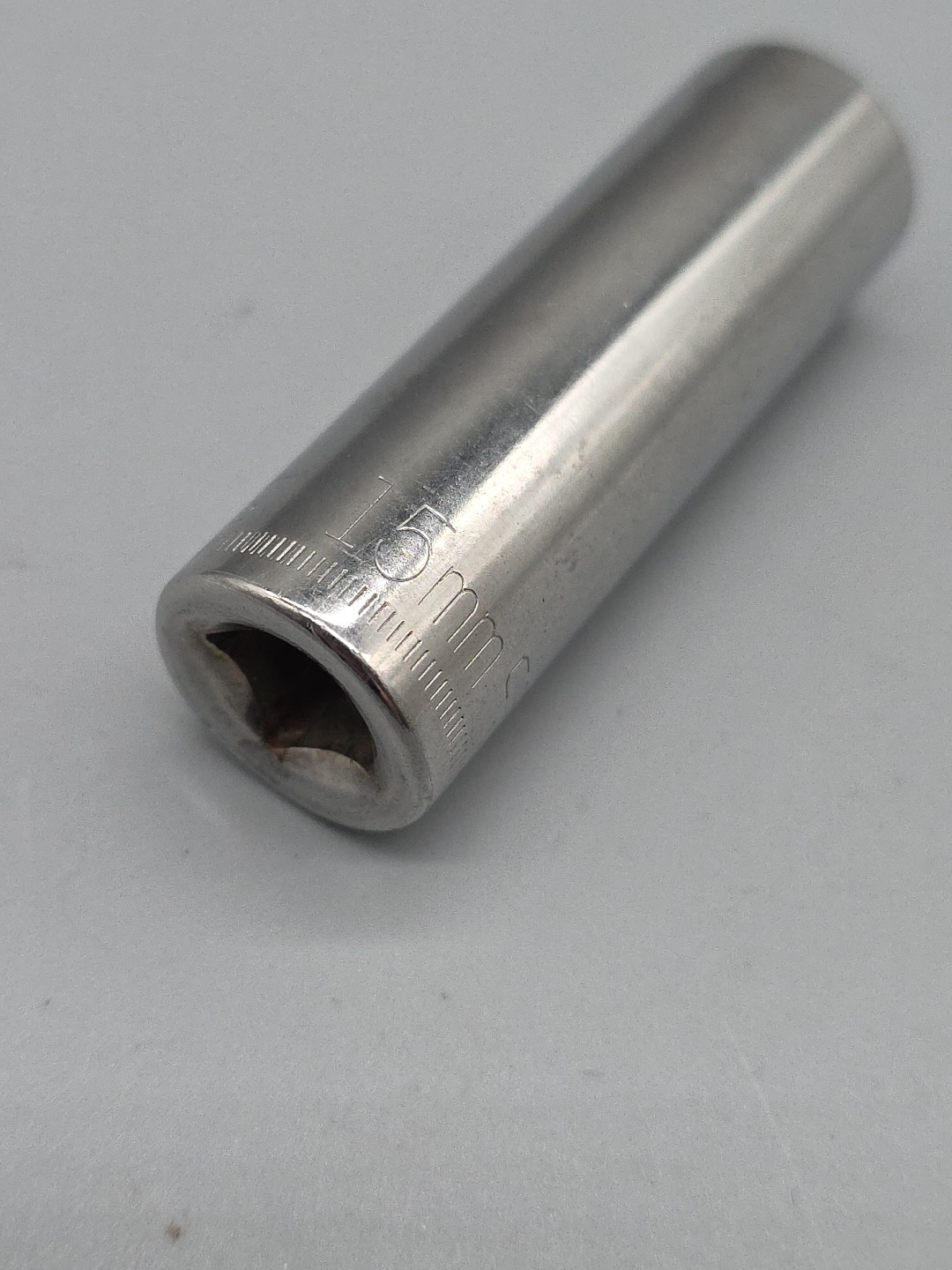 Craftsman Tools 15mm 6 Point Deep Chrome Socket 3/8″ Drive G-44432 USA