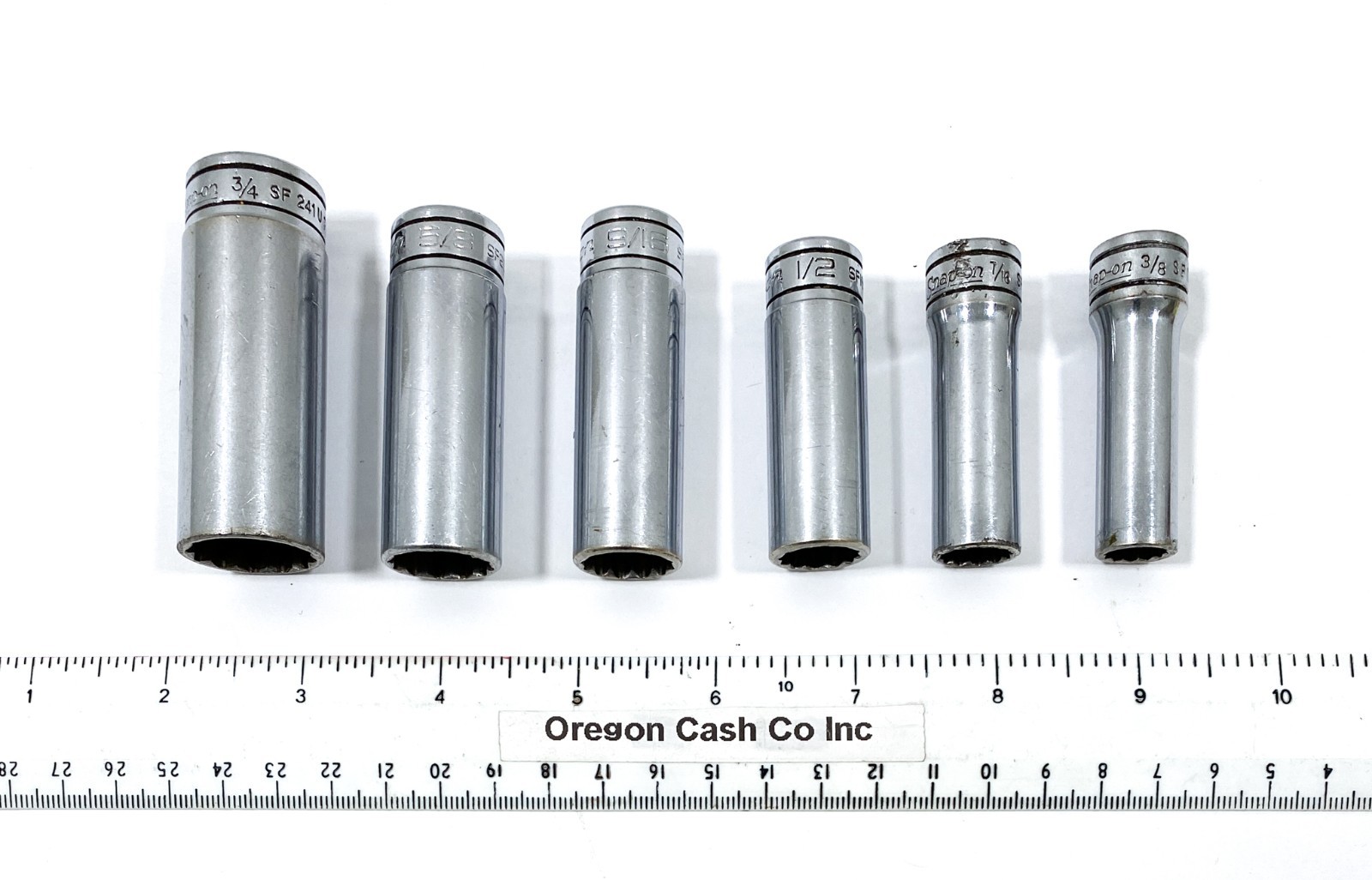 SNAP ON 6 PIECE SOCKET SET 3/8″ DR SF121 SF141 SF161 SF181 SF201 SF241 12PT