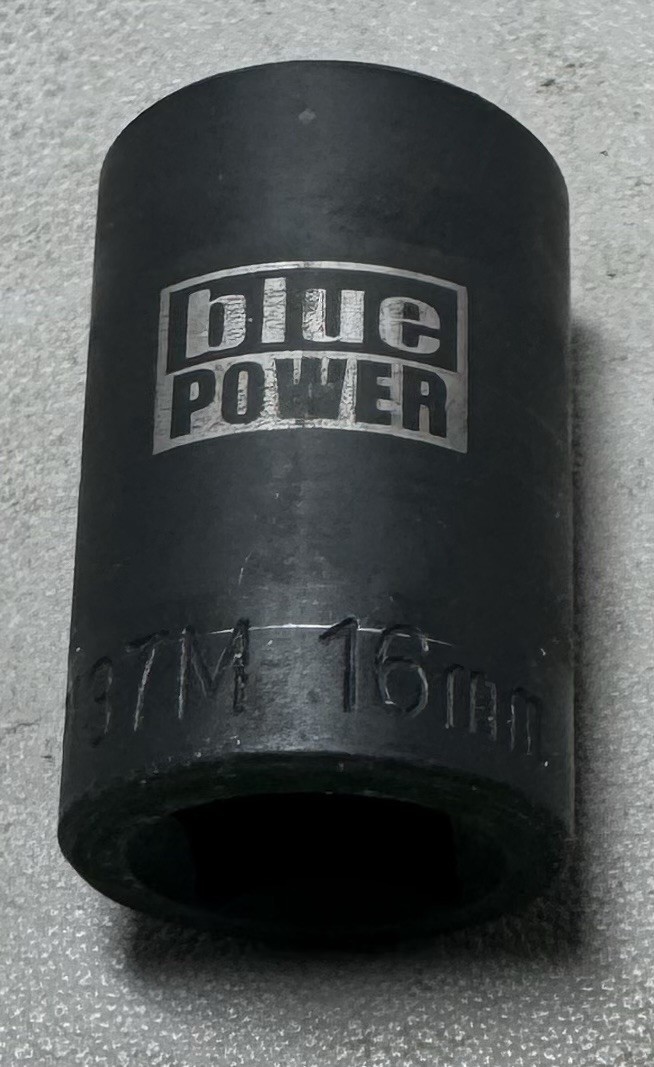 Blue Power by Cornwell CBP137M 16MM 1/2”drive 6 point impact socket