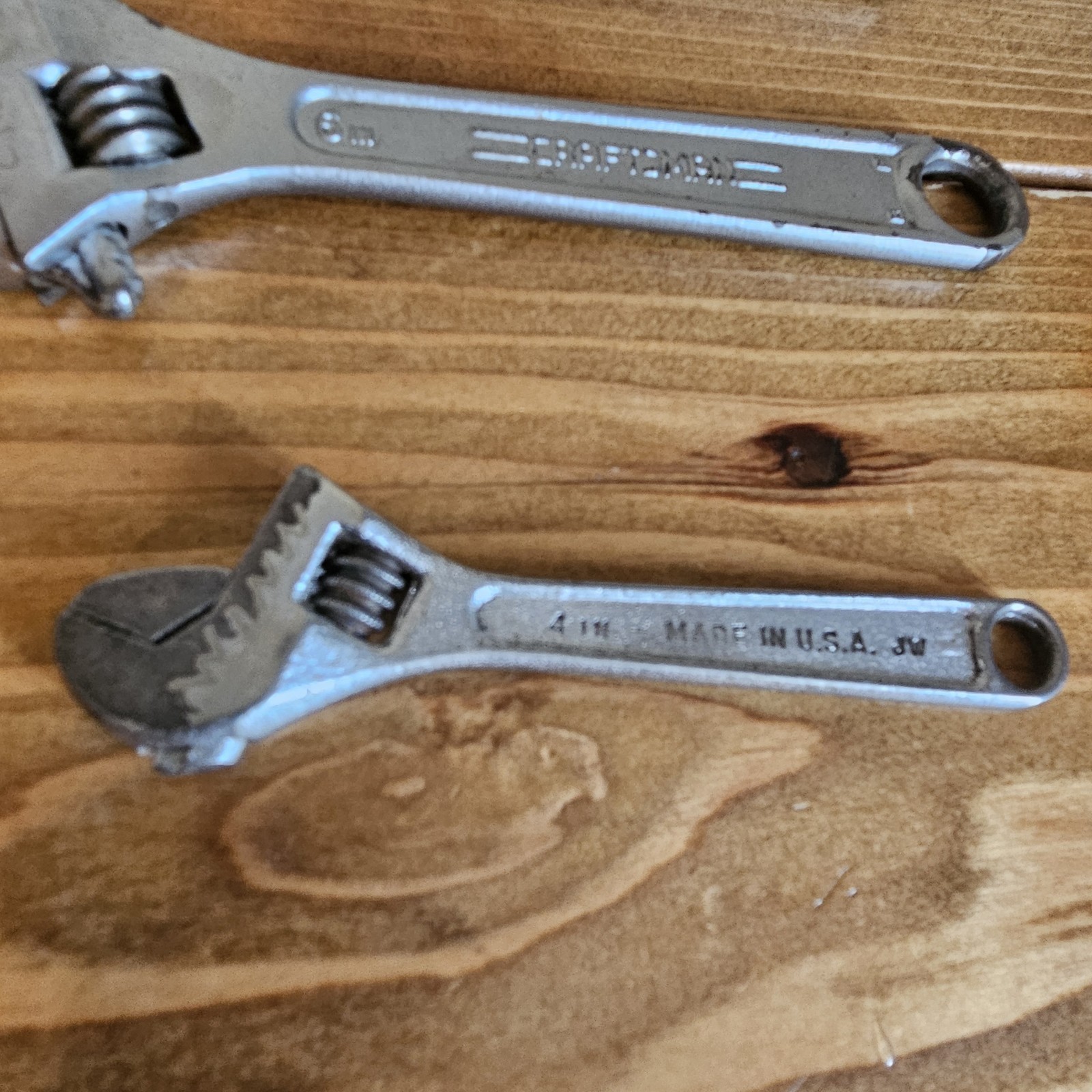 Vintage Craftsman 4″ 6″ 8″ 10″ 12″Adjustable Wrench 44602 44603 44604 444605 USA