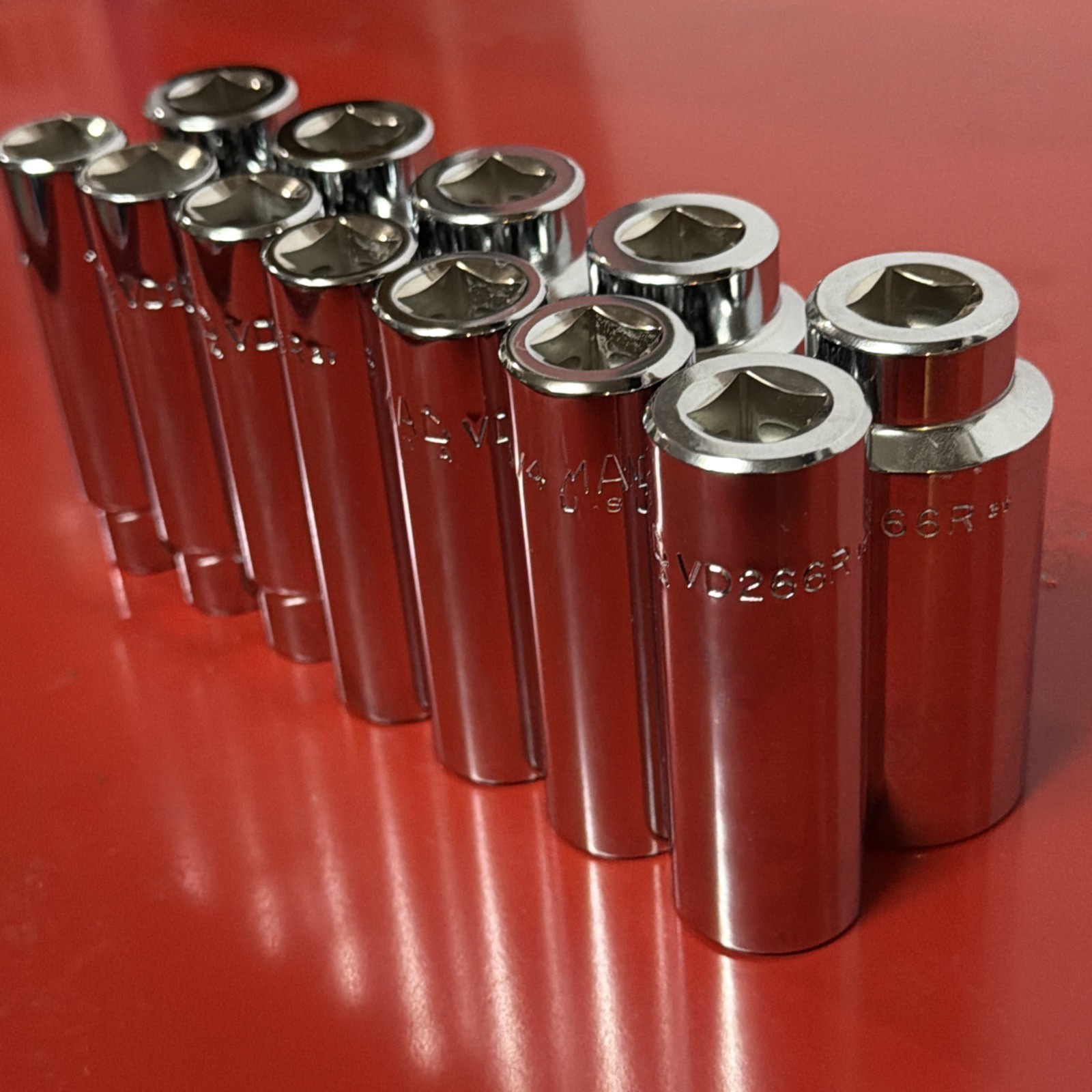 Mac Tools SAE Deep Socket Set 1/2” Drive 6pt 7/16” to 1-1/8” SVD126TR NEW READ!