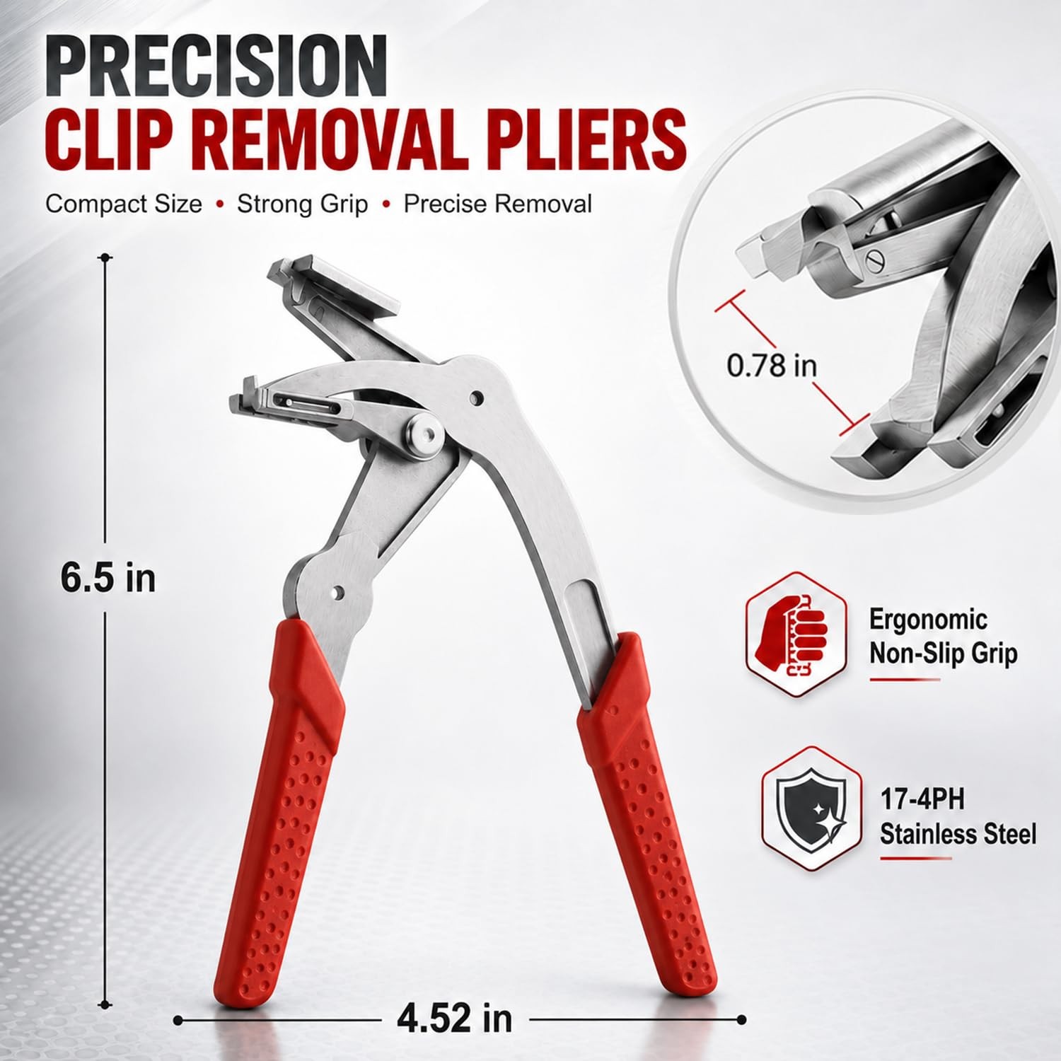 Car Clip Pliers,Clip Removal Pliers Kit,100PCS Clips + 4PCS Red/Orange/Silver