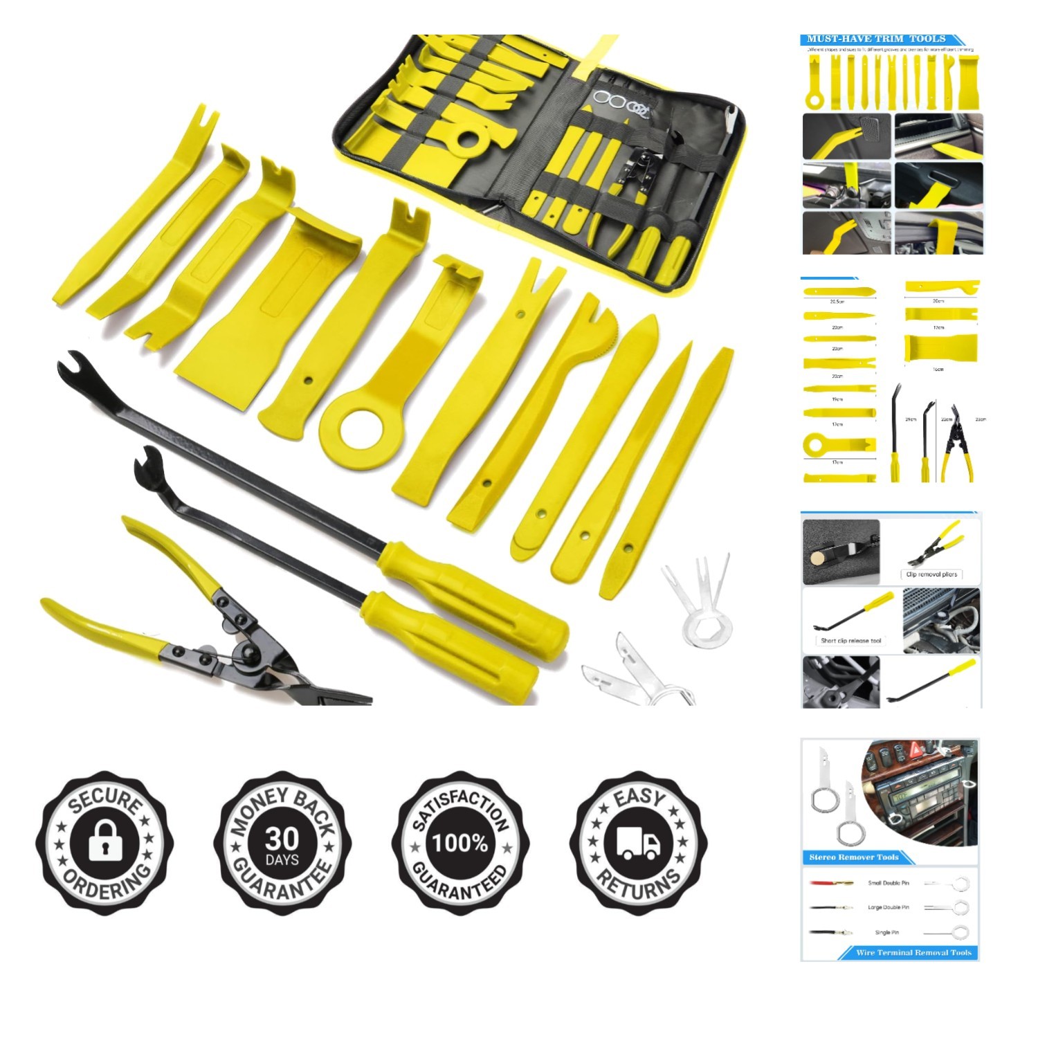 High-Quality Car Panel Door Trim Tools with Ergonomic Design & Storage Bag
