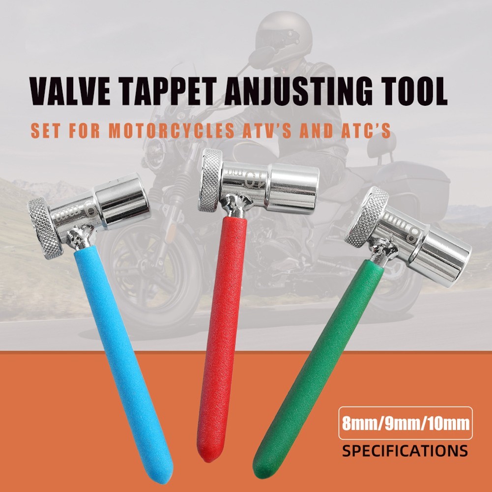 Motorcycle Valve Tappet Tool Set Heat Treated Steel 8mm 9mm 10mm Sockets