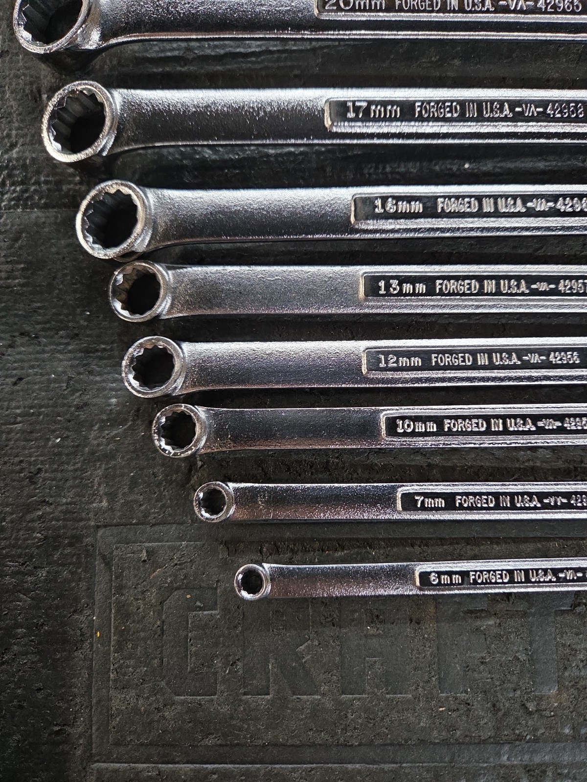 Craftsman Metric Double Box End Wrench Set 12 Point 6mm to 24mm 10pc Made in USA