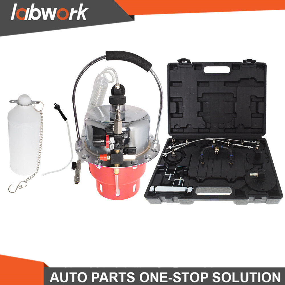 Labwork Portable Pneumatic Air Pressure Kit Brake & Clutch Bleeder Valve System