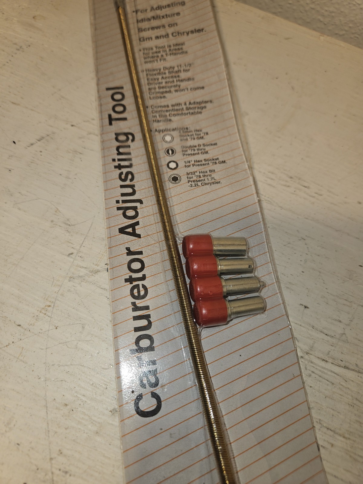 5-piece Valley Carburetor Adjusting Tool Item#ATCA-5 Use On GMC And Chrysler